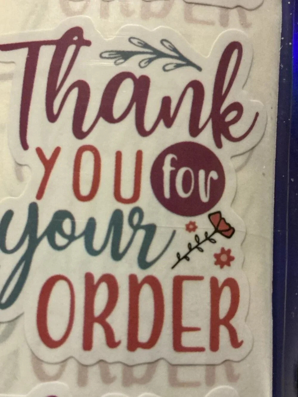 100 Thank You for Your Order Stickers Small Business Packaging Seller Supplies